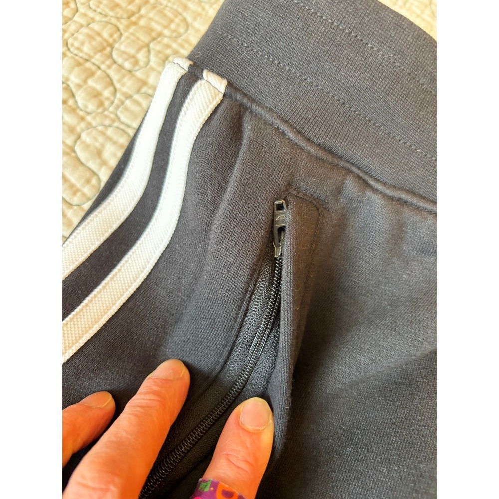 Adidas Originals Mens 3-Stripes Pants Black White Track Joggers Size Large - Picture 4 of 5